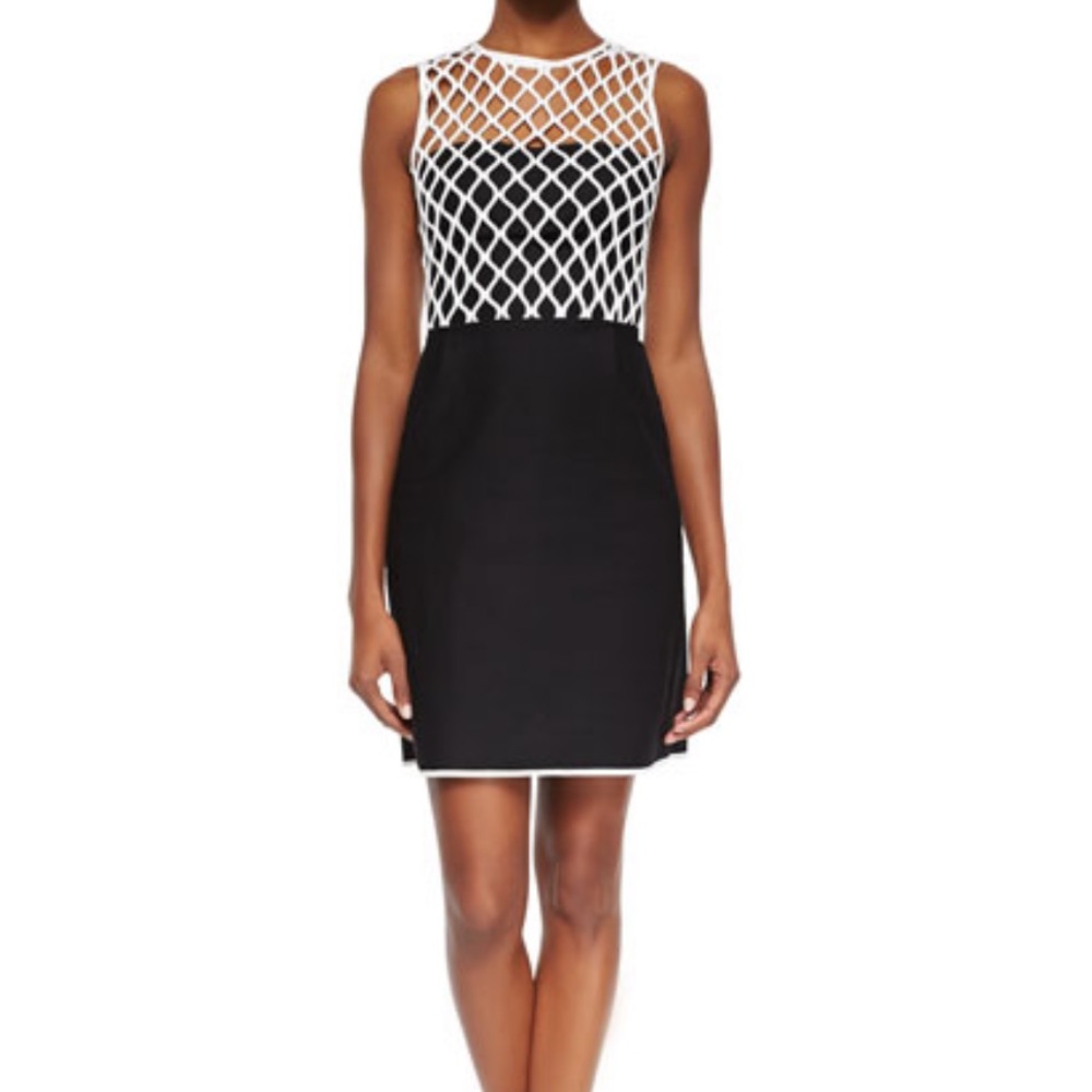 Nwt Diane Von Furstenberg Leonora Netted Two-Tone… - image 3